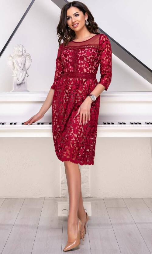 Коктейльне плаття 9006e Бордо