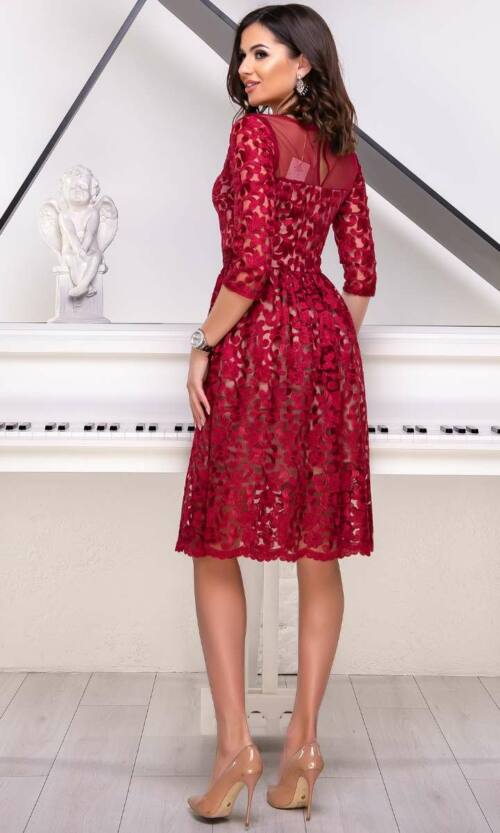 Коктейльне плаття 9006e Бордо