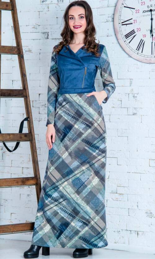 Повсякденне плаття 6254e Синій