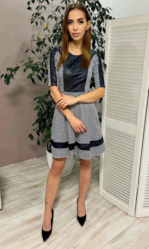 Повсякденне плаття 5023e Синій