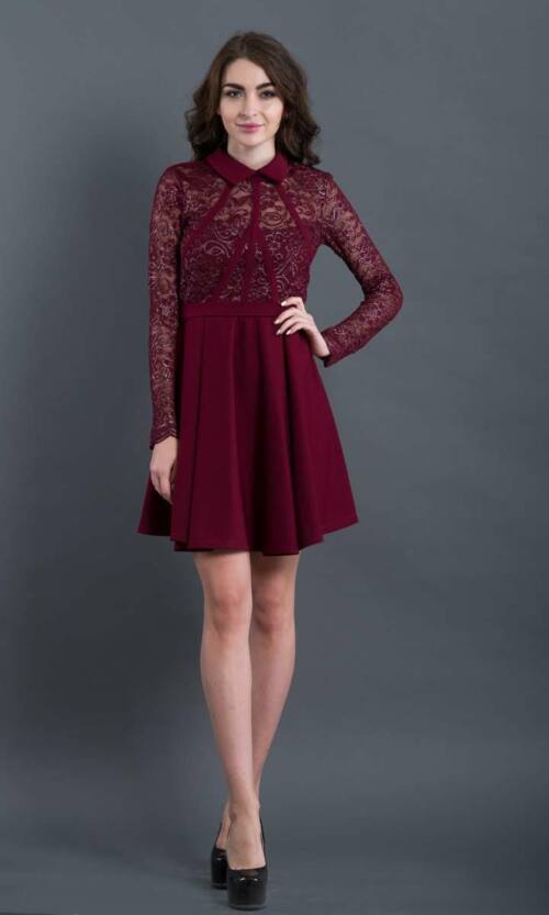 Коктейльне плаття 7250e Бордо