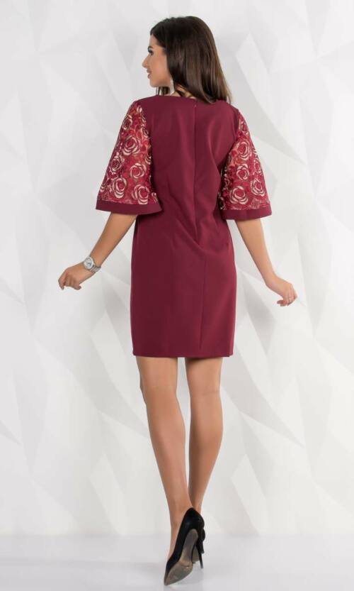Коктейльне плаття 8130e Бордо