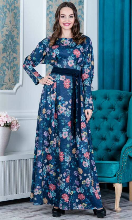 Повсякденне плаття 6252e Синій