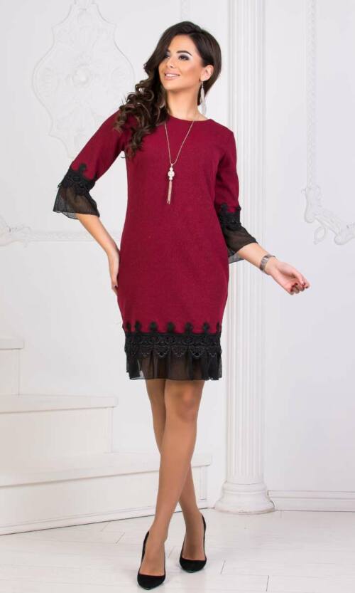 Коктейльне плаття 8187e Бордо
