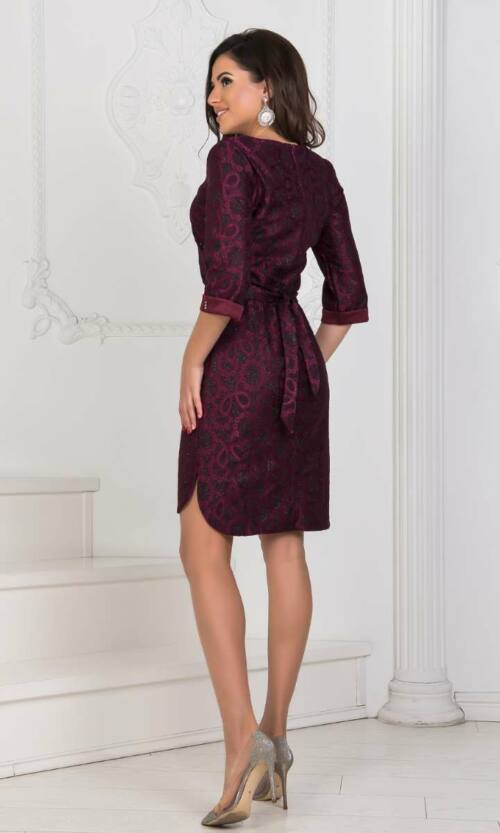 Коктейльне плаття 8190e Бордо