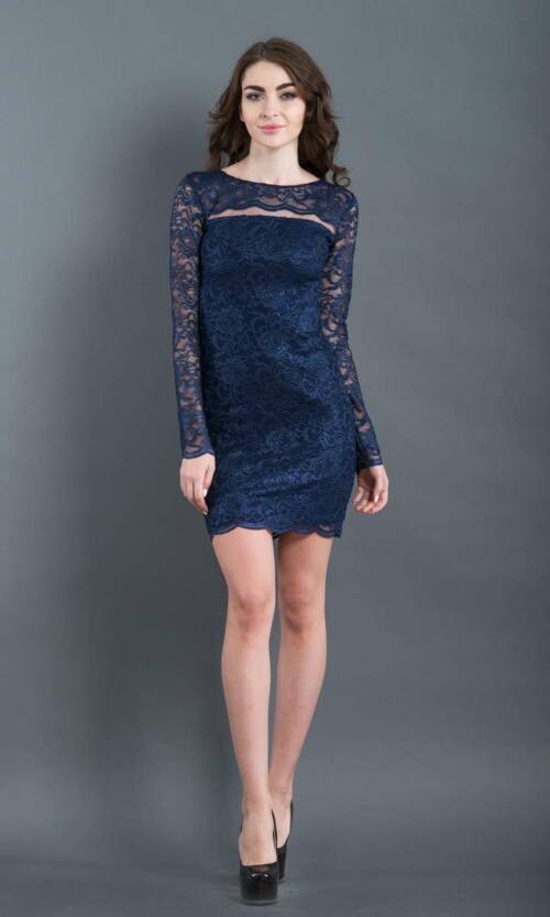 Коктейльне плаття 7231e Синій