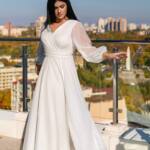 Вечірня сукня шифон блиск максі 25081 Молочна