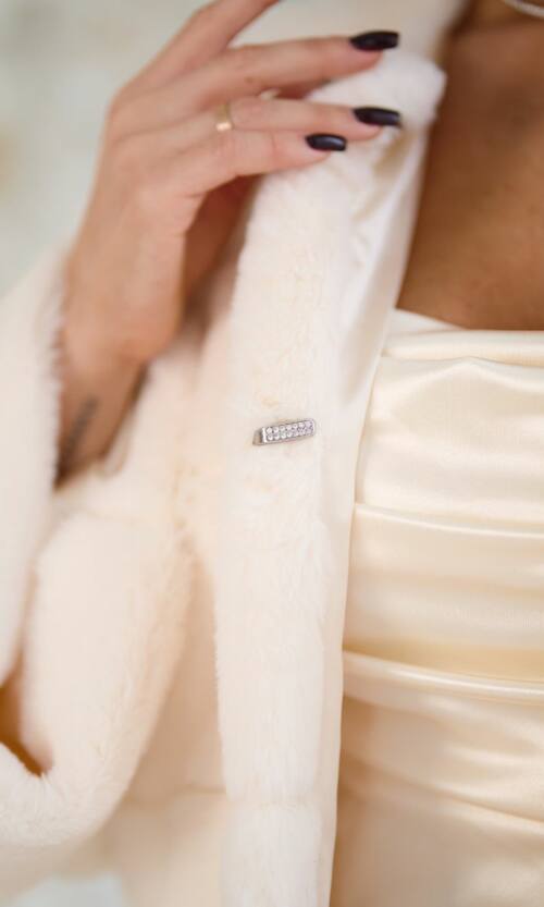 Елегантна Еко Шубка "Мороз" 20200 Кремова