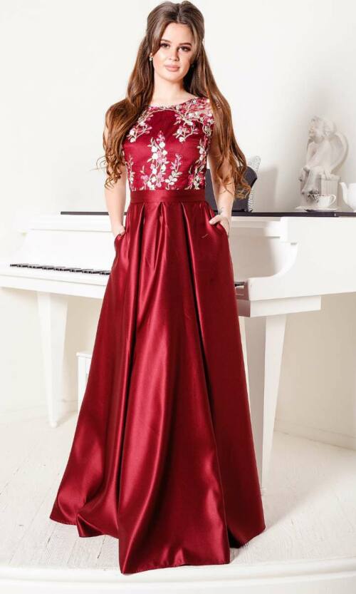 Вечірня сукня 8002e Бордо