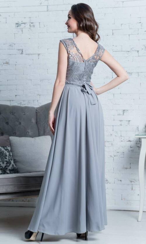 Вечірня сукня 7071e Сірий