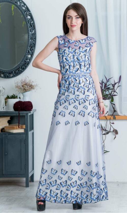 Вечірня сукня 7113e Блакитний