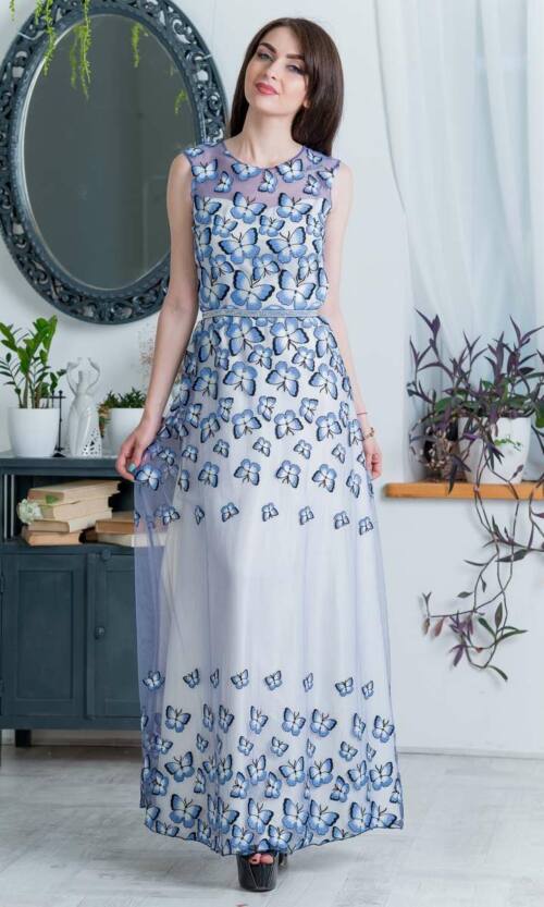 Вечірня сукня 7113e Блакитний