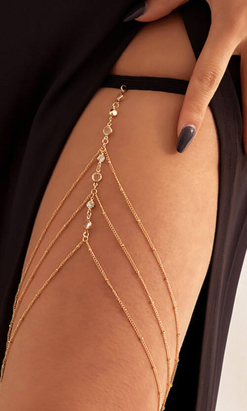 Стегнова прикраса з ланцюгами 25524 Золотиста