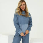 Спортивний костюм Еко Шкіра D2196 Блакитний