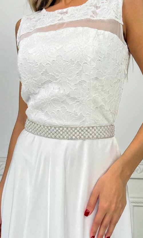 Вечірня Сукня Шовк Атлас 7100 Молочна