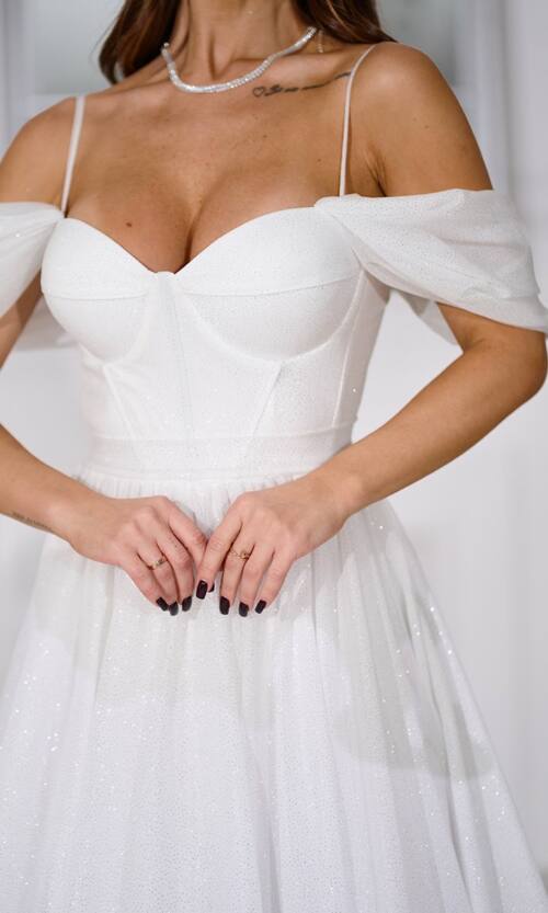 Коктейльна сукня на розпис шифон міді 25080 Молочна