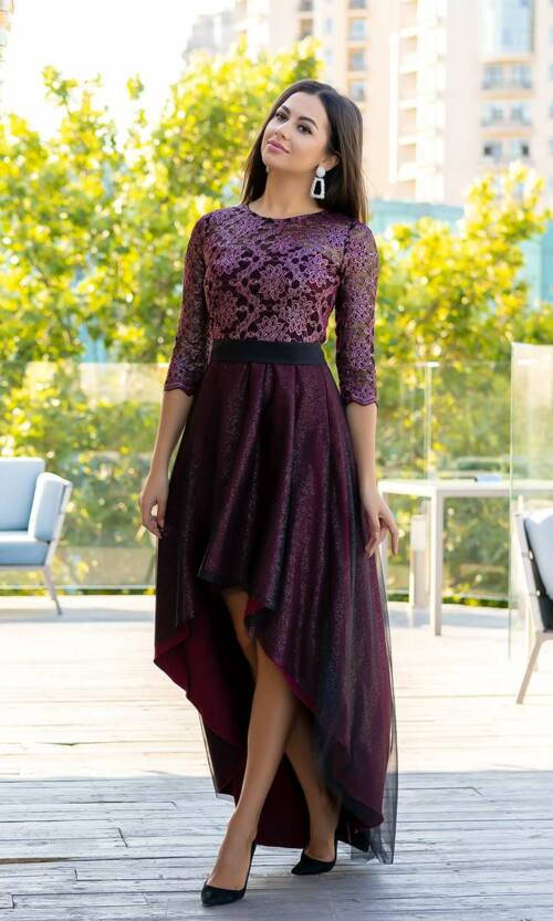 Коктейльне плаття 9170e Бордо