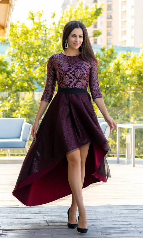 Коктейльне плаття 9170e Бордо