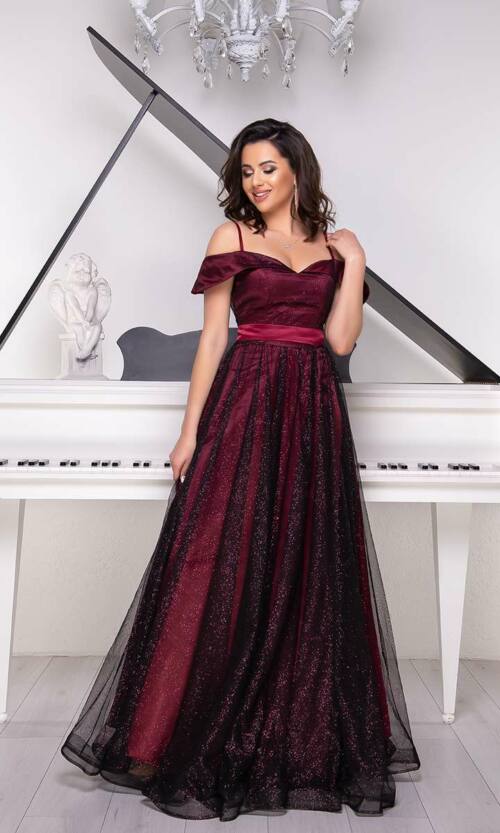 Вечірня сукня 9025e Бордо