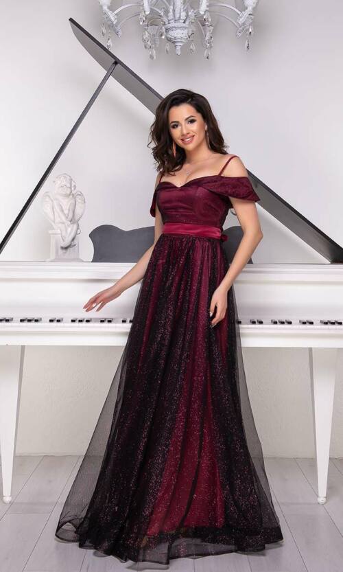 Вечірня сукня 9025e Бордо
