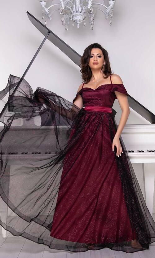 Вечірня сукня 9025e Бордо