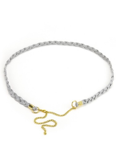 Пояс Кожзам Косичка Ланцюжок П-1.5/116 Сірий