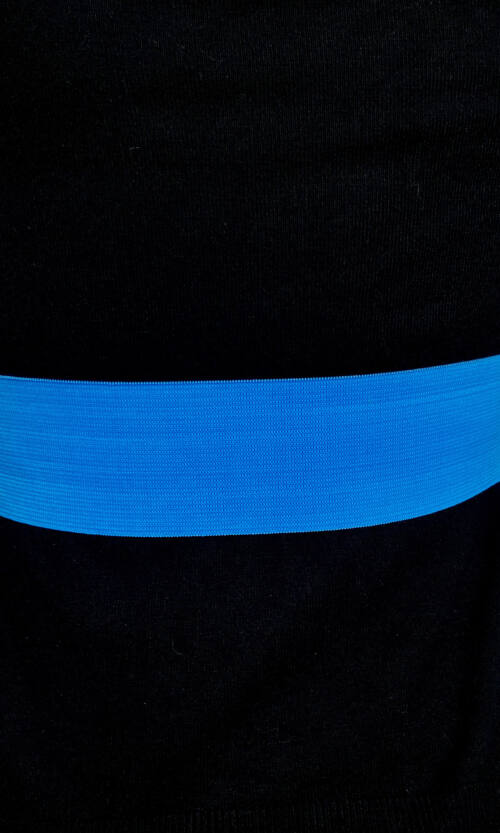 Пояс Екошкіра Квітковий Принт Р-6/87 Блакитний