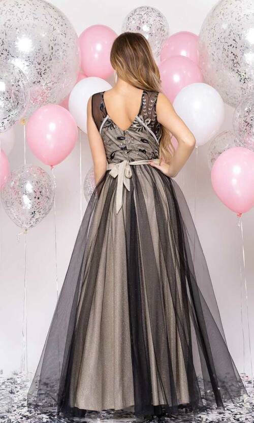 Вечірня Сукня Міські Вогні 9066 Чорна