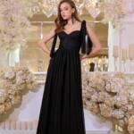 Вечірня Сукня Ліф Корсет Максі 25041 Чорна