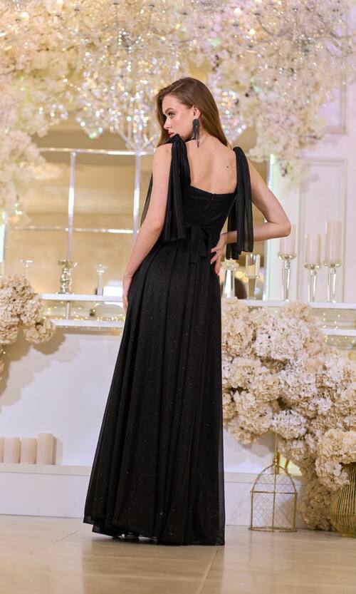 Вечірня Сукня Ліф Корсет Максі 25041 Чорна