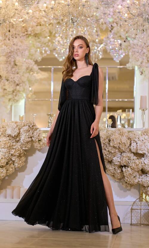 Вечірня Сукня Ліф Корсет Максі 25041 Чорна