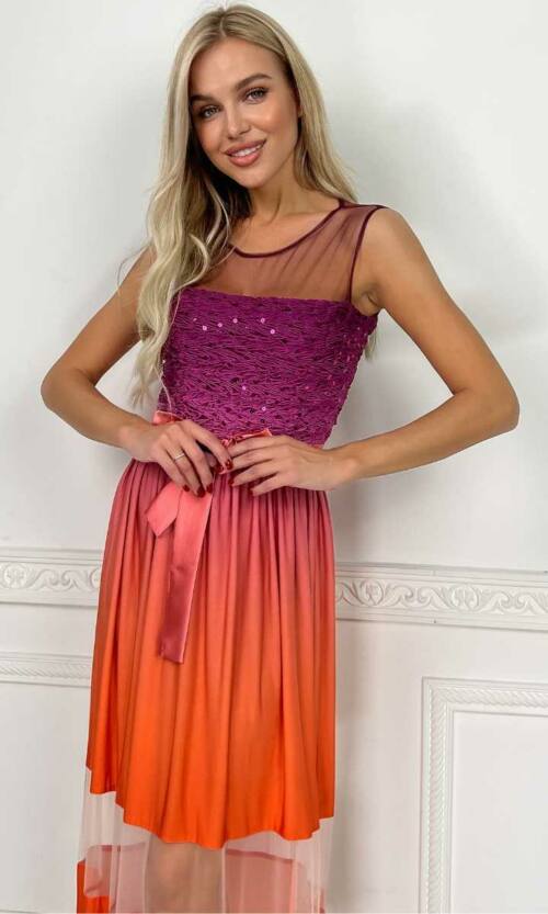 Вечірня сукня 5057e Помаранчевий