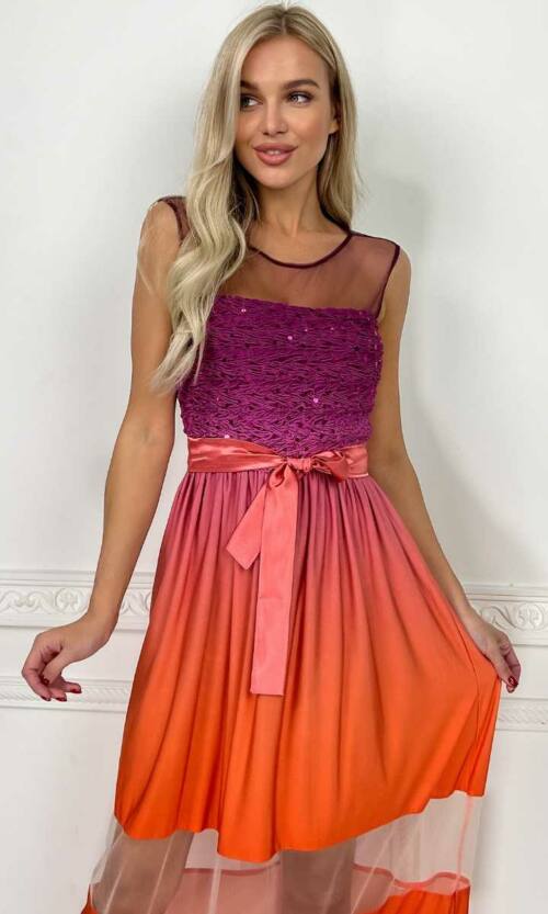 Вечірня сукня 5057e Помаранчевий
