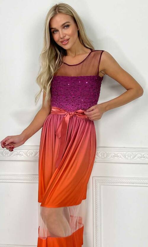 Вечірня сукня 5057e Помаранчевий