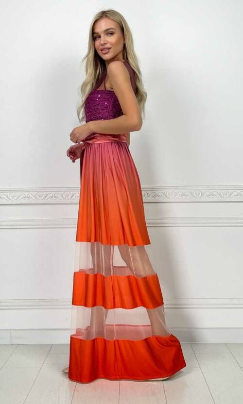 Вечірня сукня 5057e Помаранчевий
