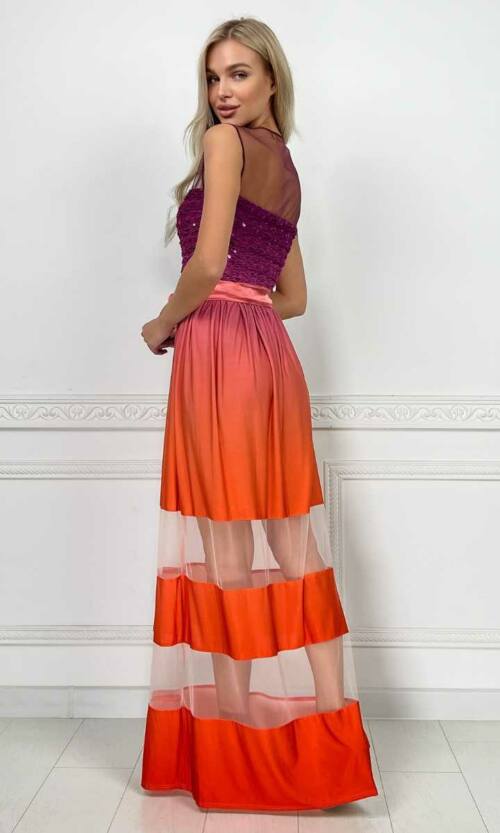 Вечірня сукня 5057e Помаранчевий