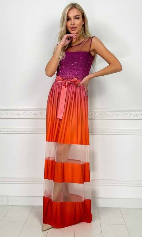 Вечірня сукня 5057e Помаранчевий