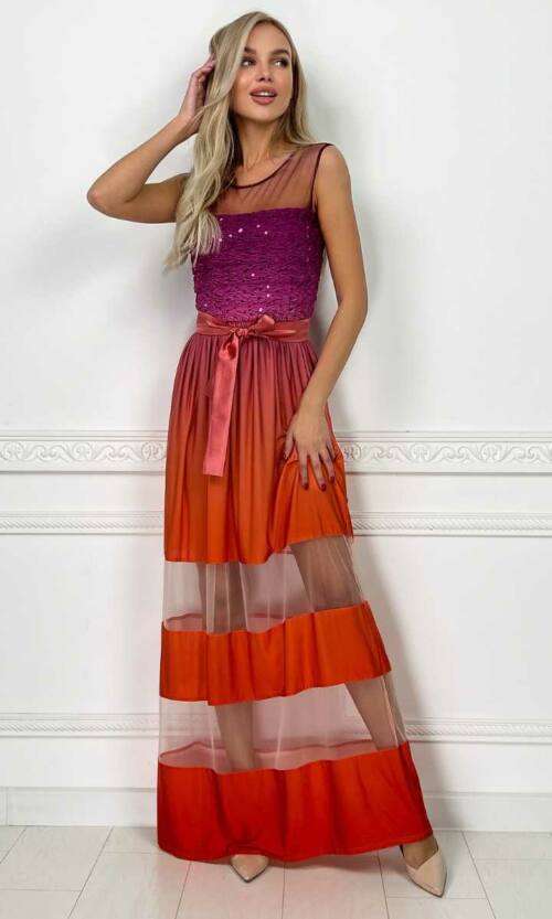 Вечірня сукня 5057e Помаранчевий