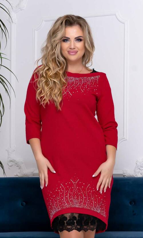 Коктейльне плаття 7285e Червоний