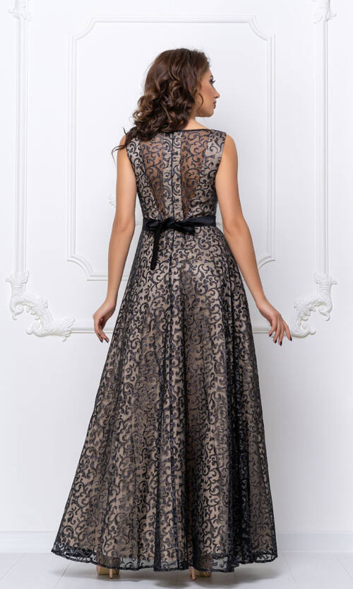 Вечірня сукня Гліттер Максі 20051 Чорна