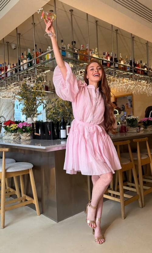 Сукня комбінація з повітряним верхом 26021 Рожева